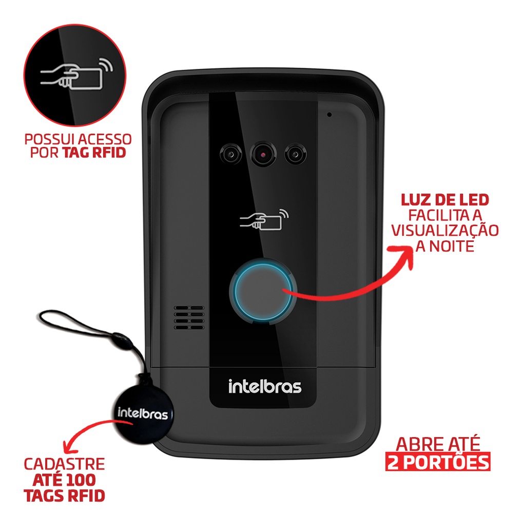 VIDEOPORTEIRO COM MONOFONE IVR 7 ID