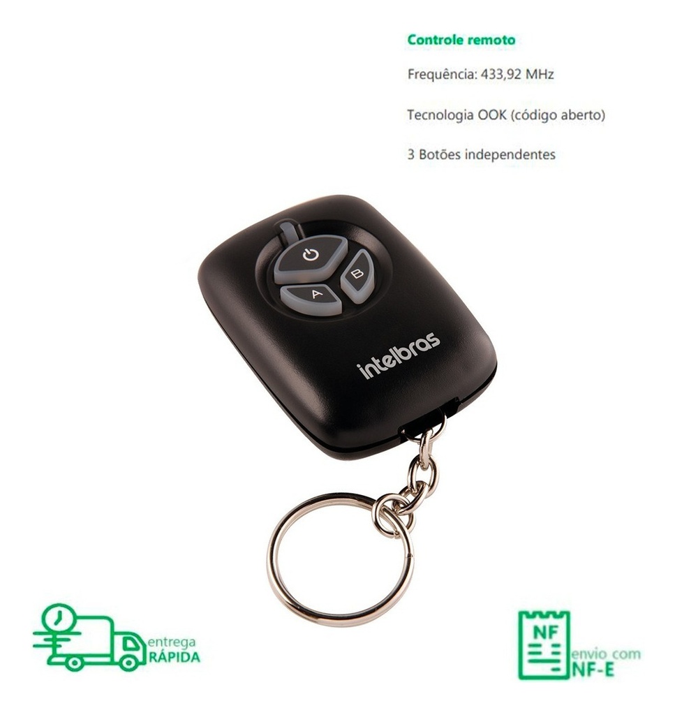 5 X Controle Remoto 433,92mhz Xac 2000tx Intelbras-garen-ppa