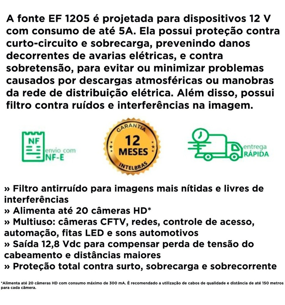 CONVERSOR AUT AC/DC 12,8V 5A - EF 1205