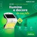 ARANDELA SOLAR INTEGRADA ASI 220 LUZ AMARELA LUMINARIA