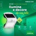 ARANDELA SOLAR INTEGRADA ASI 220 LUZ BRANCA LUMINARIA