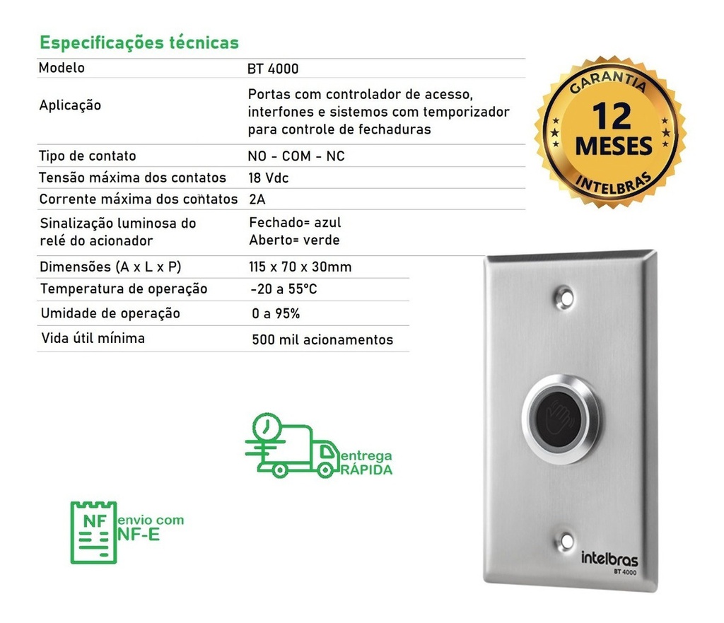 BOTOEIRA TOUCH BT 4000