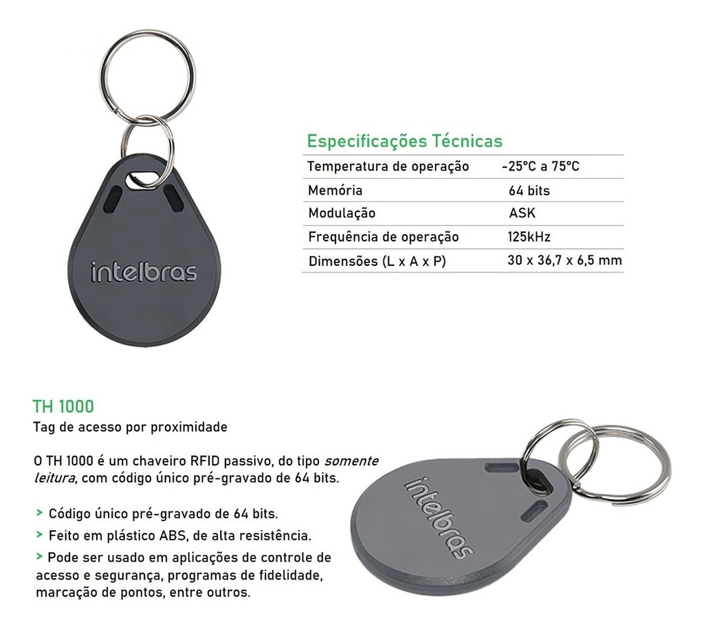 Combo Controlador De Acesso Sa 202 + 4x Tag Rfid Th 1000