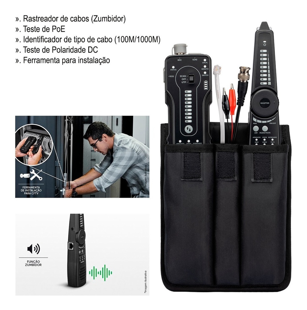 TESTADOR DE CABO TESTER 3000 RJ45