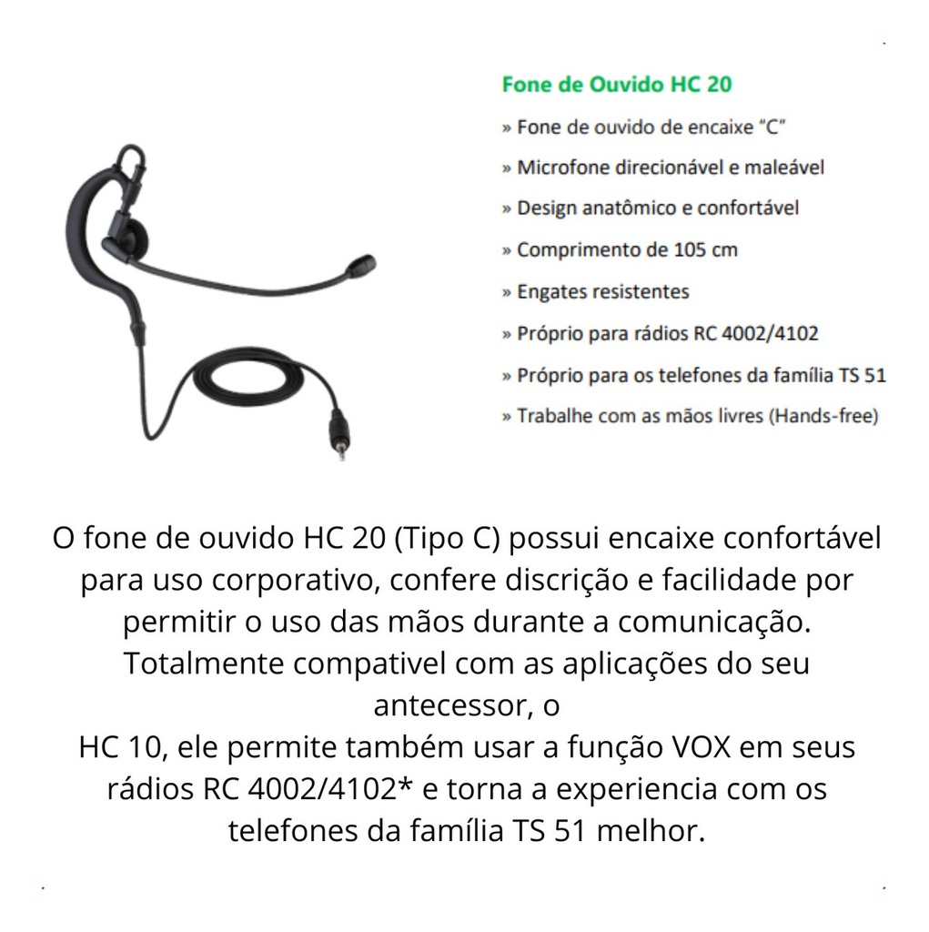 Telefone S/fio Ts 5120 Com Fone De Ouvido Hc 10 - Intelbras