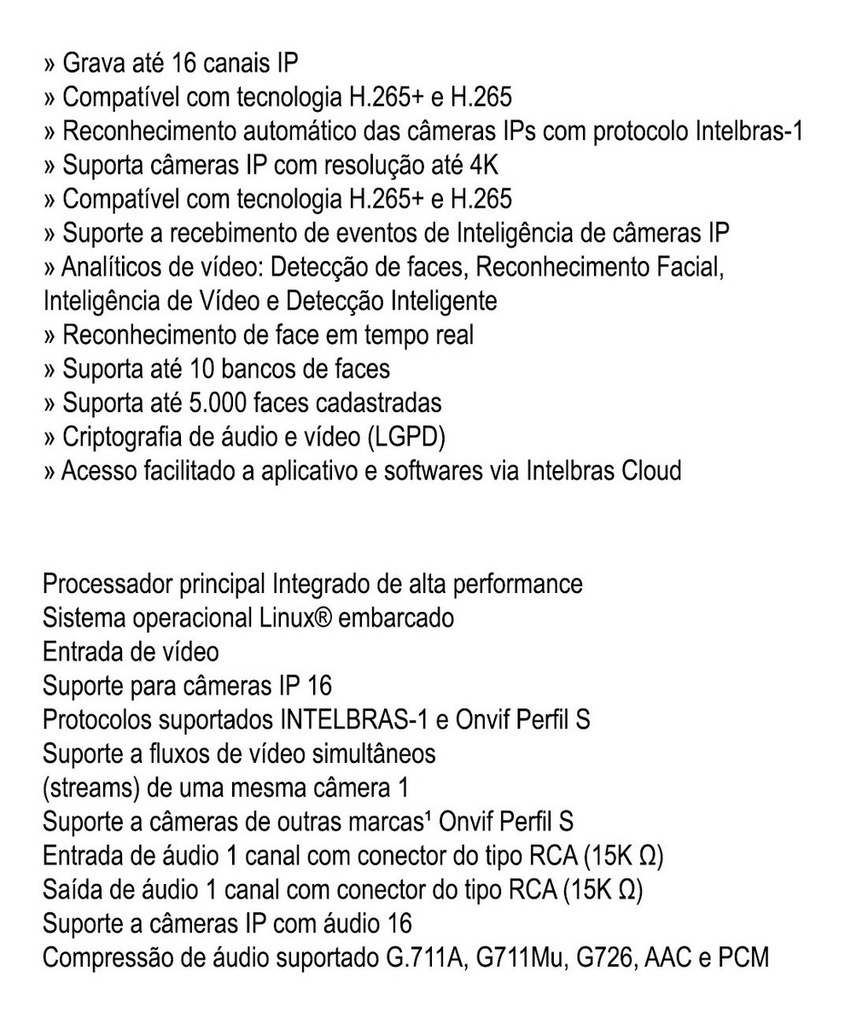 KIT INVD 1016 + HD 1 TB + 4 VIP 1230 