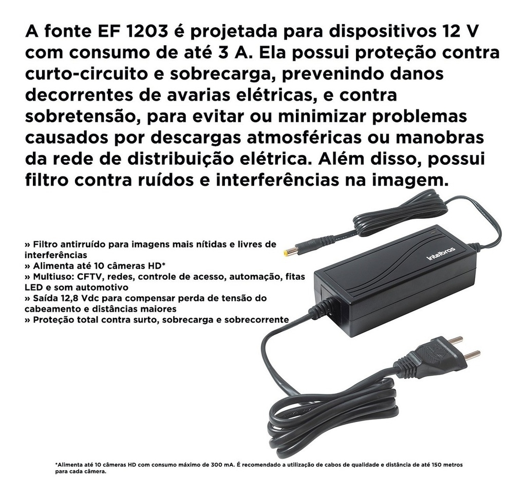 FONTE INTELBRAS 12,8V 3A EF 1203