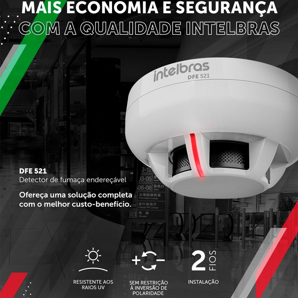 DETECTOR DE FUMAÇA ENDEREÇÁVEL DFE 521
