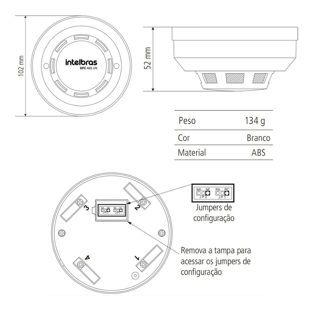 DETECTOR DE FUMAÇA CONVENCIONAL DFC 421 UN