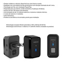 CAMPAINHA SEM FIO COM BATERIA CIB 101 PRETA