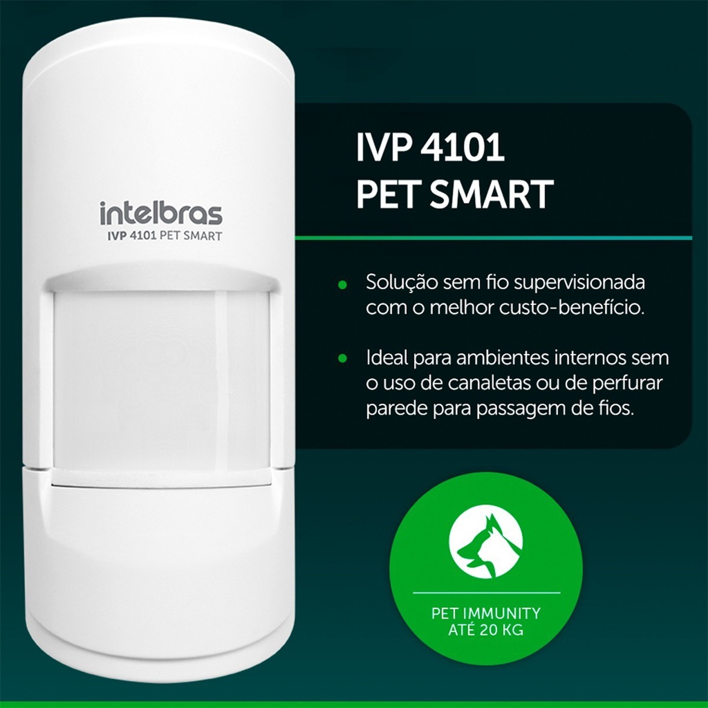 SENSOR INFRAVERMELHO SEM FIO IVP 4101 PET SMART