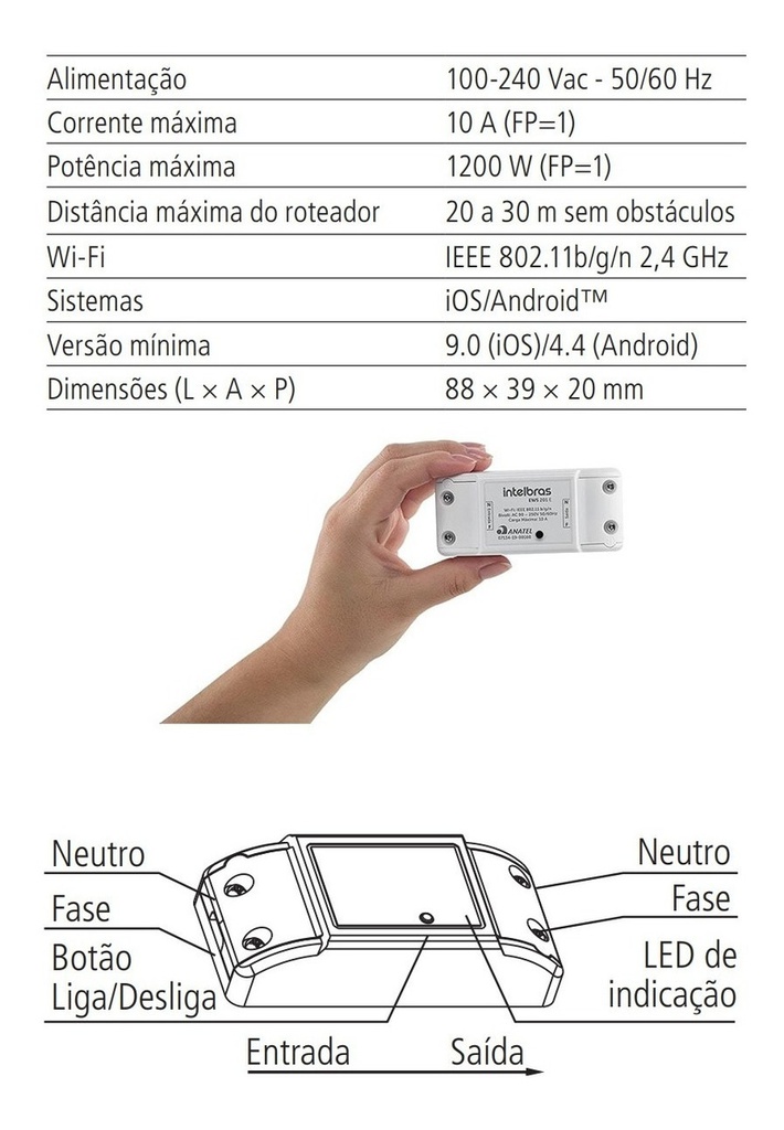 Interruptor Inteligente WiFi EWS 201 E