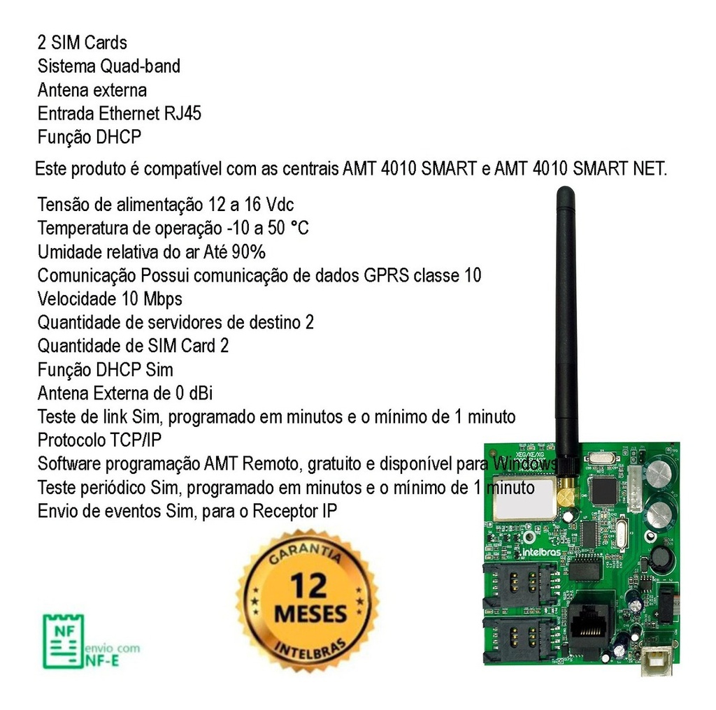 MODULO ETHERNET E GPRS XEG 4000 SMART