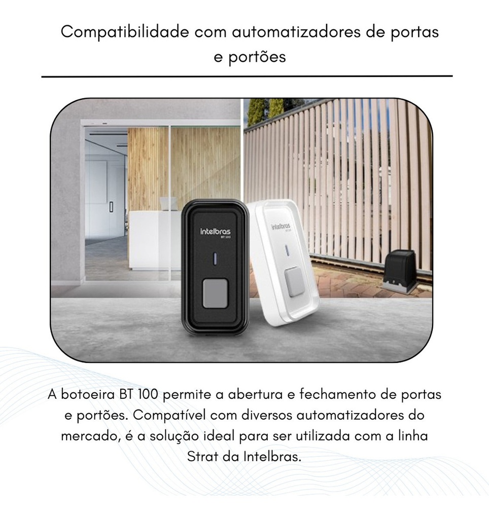 BOTOEIRA SEM FIO BRANCA BT 100