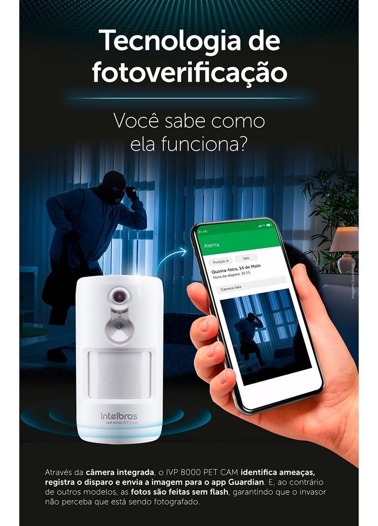 SENSOR PASSIVO SEM FIO IVP 8000 PET CAM