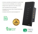 INTERRUPTOR SMART WIFI TOUCH 3 TECLAS EWS 1003 PRETO