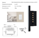 INTERRUPTOR SMART WIFI TOUCH 3 TECLAS EWS 1003 PRETO