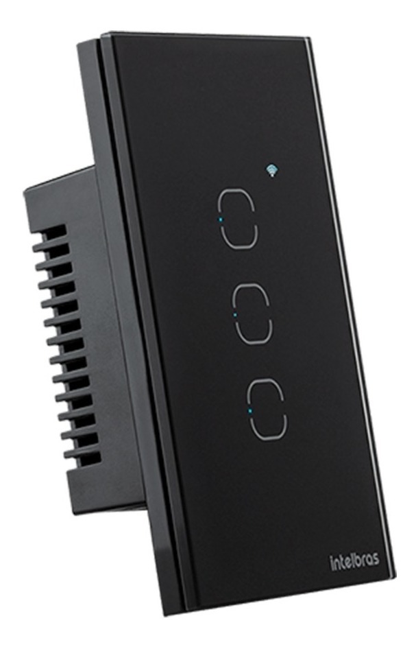 INTERRUPTOR SMART WIFI TOUCH 3 TECLAS EWS 1003 PRETO