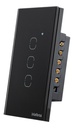 INTERRUPTOR SMART WIFI TOUCH 3 TECLAS EWS 1003 PRETO