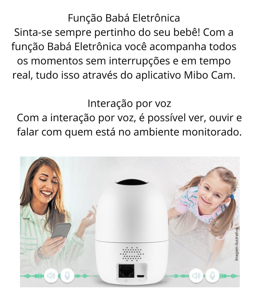CAMERA DE VIDEO WIFI FULL HD IM4 C CARTÃO DE MEMÓRIA 32GB