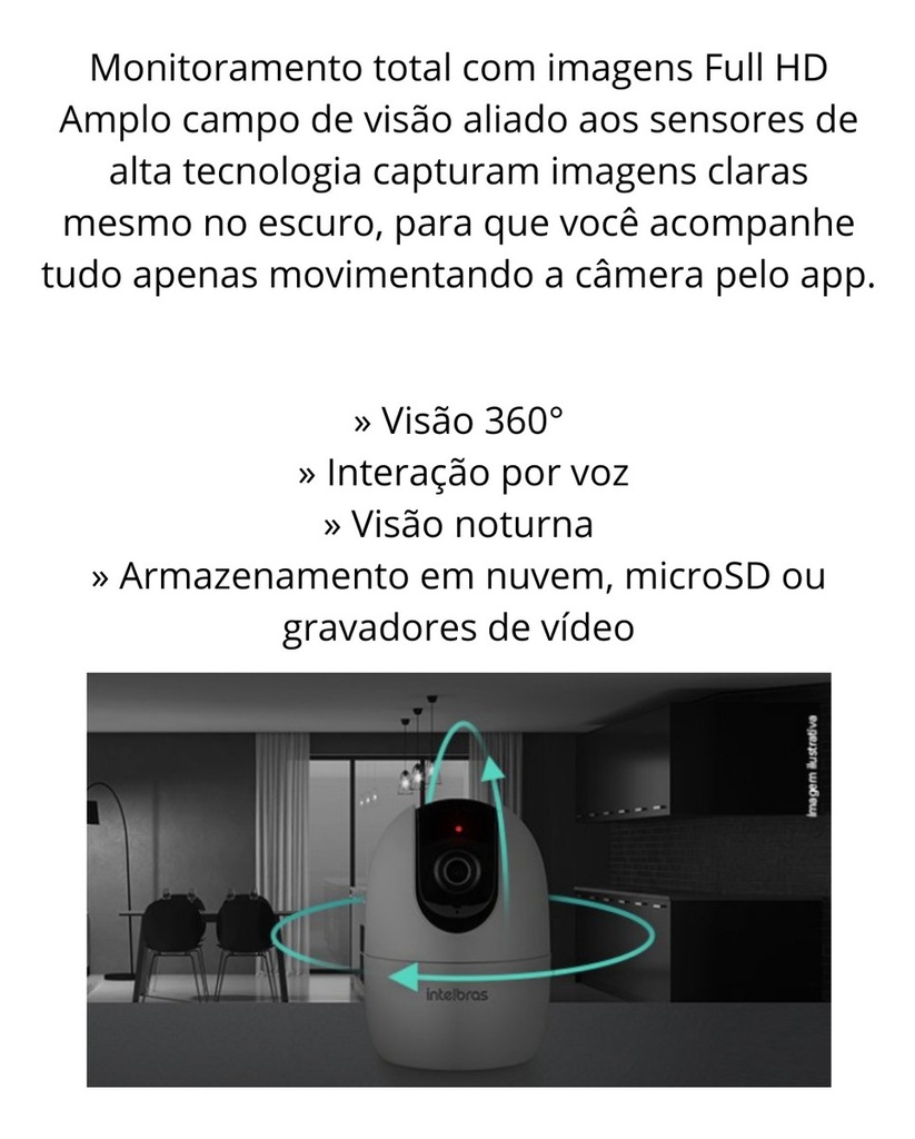 CAMERA DE VIDEO WIFI FULL HD IM4 C CARTÃO DE MEMÓRIA 32GB