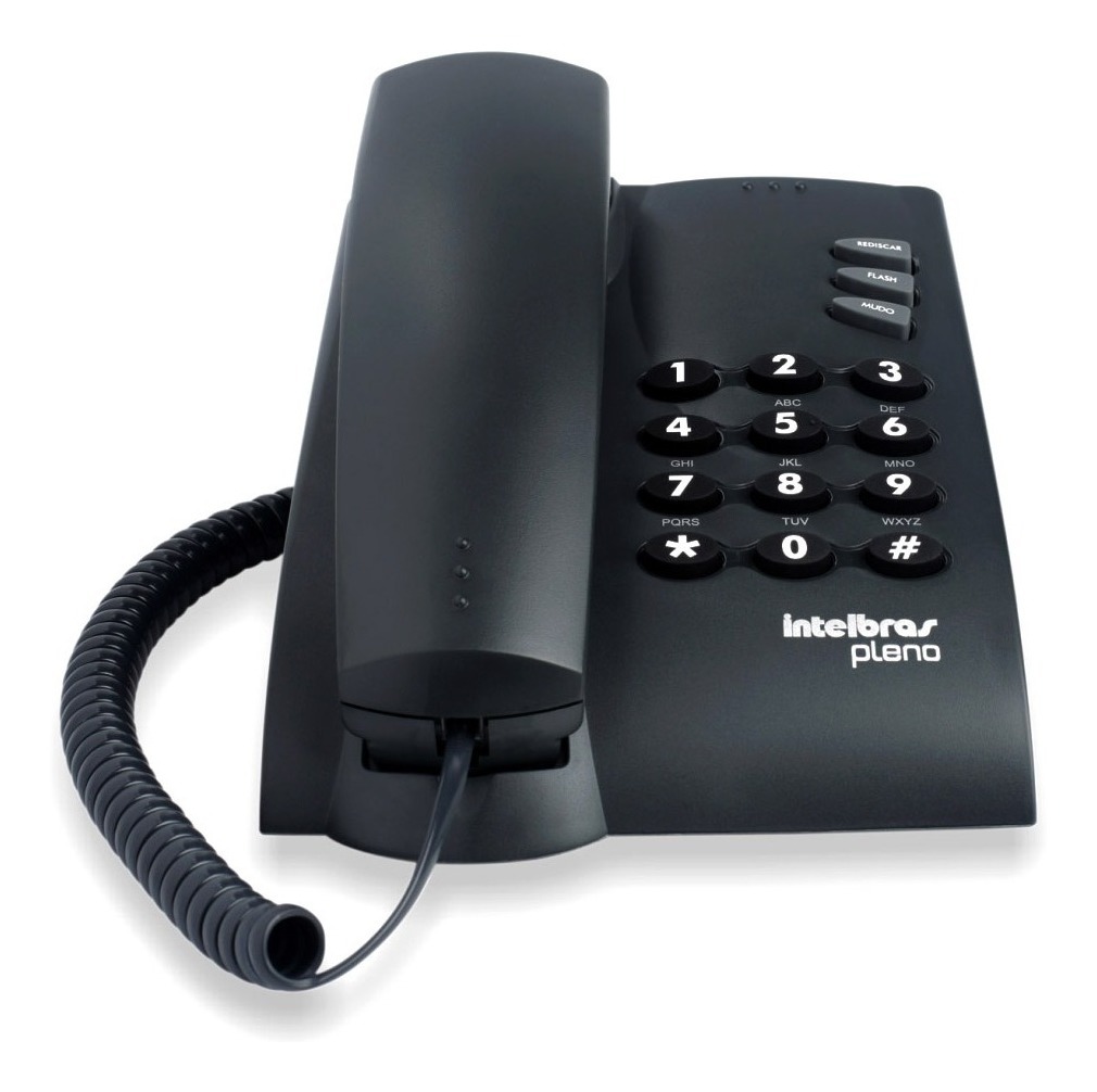 Pleno - Telefone com fio (preto)