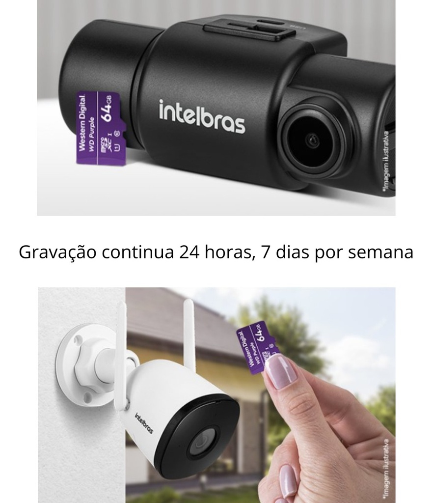 CARTAO MICRO SD 64GB 32TBW P/ SEGURANCA ELETRONICA