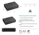 SWITCH NÃO GERENCIÁVEL 5 PORTAS S 1005 G