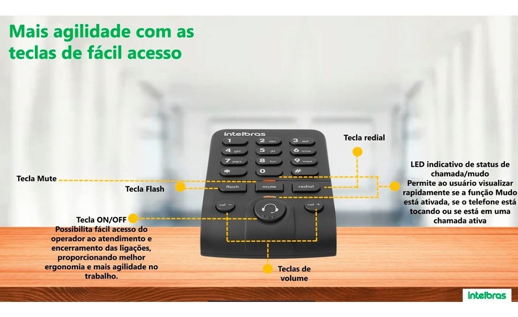 Telefone Headset HSB 40