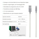 CABO IPHONE - NYLON BRANCO USB LIGHTNING 1.5M EUAL 15 NB