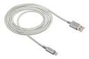 CABO IPHONE - NYLON BRANCO USB LIGHTNING 1.5M EUAL 15 NB