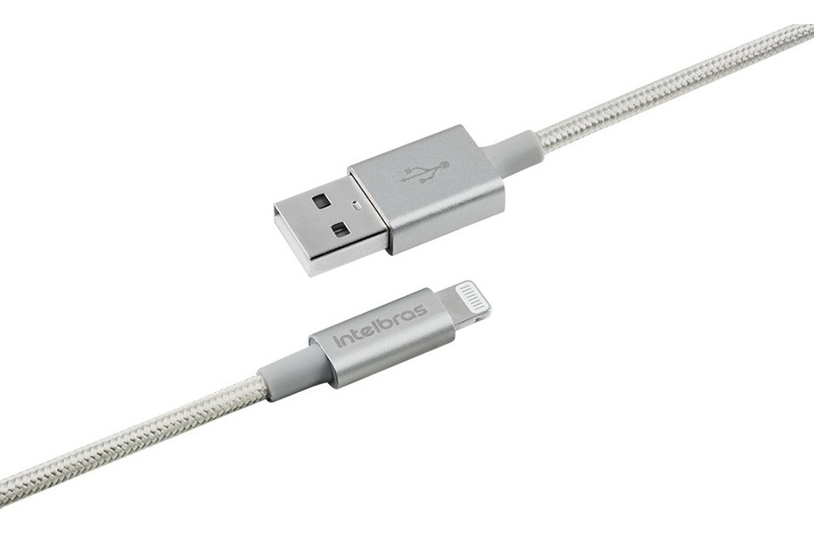 CABO IPHONE - NYLON BRANCO USB LIGHTNING 1.5M EUAL 15 NB