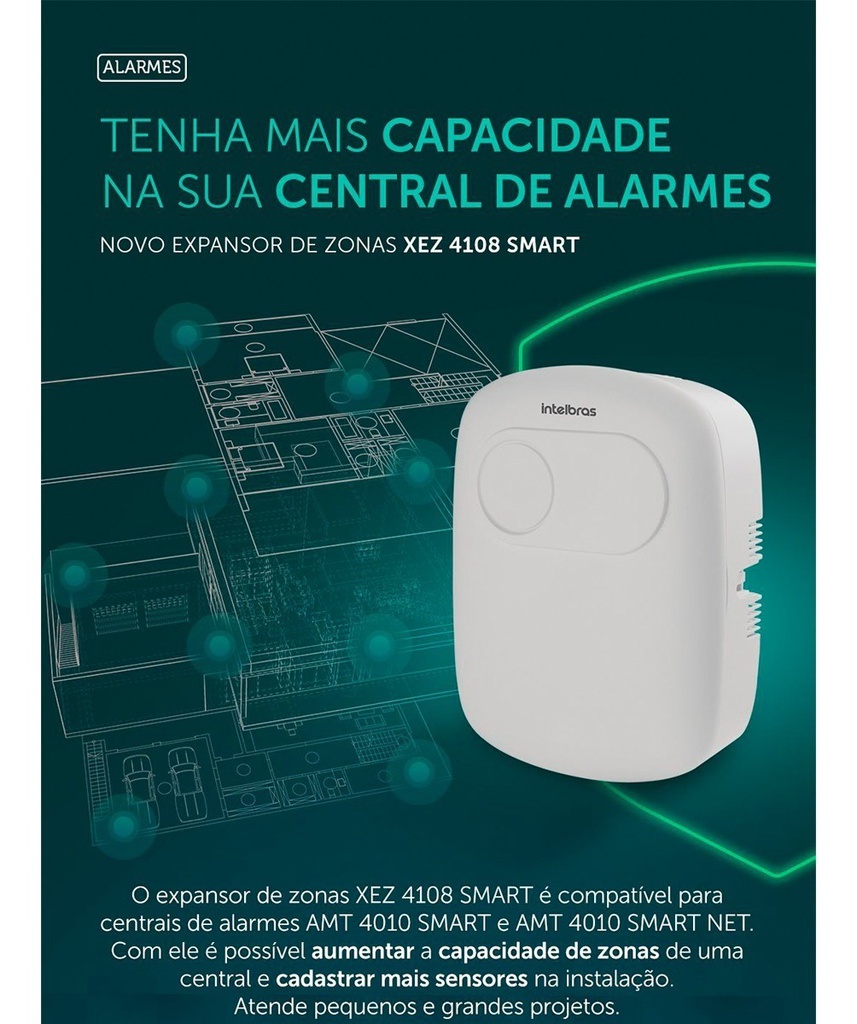 EXPANSOR DE ZONAS XEZ 4108 SMART