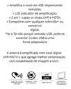 Ai 3101 Antena Interna Tv Digital Amplificada Sinal Uhf Hdtv