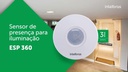 SENSOR DE PRESENCA PARA ILUMICAO ESP360+