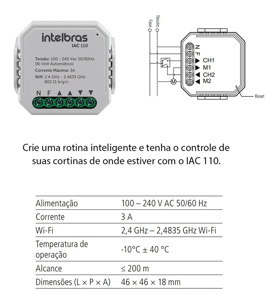 ACIONADOR DE CORTINAS SMART IAC 110