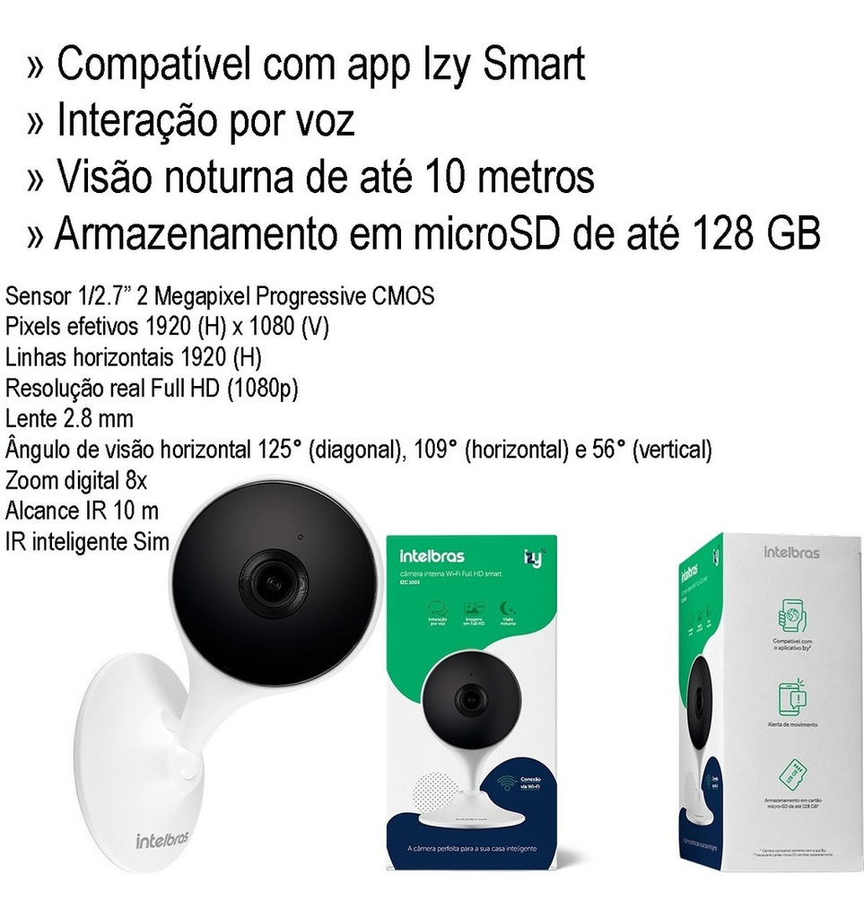 CÂMERA WI-FI SMART IZC 1003
