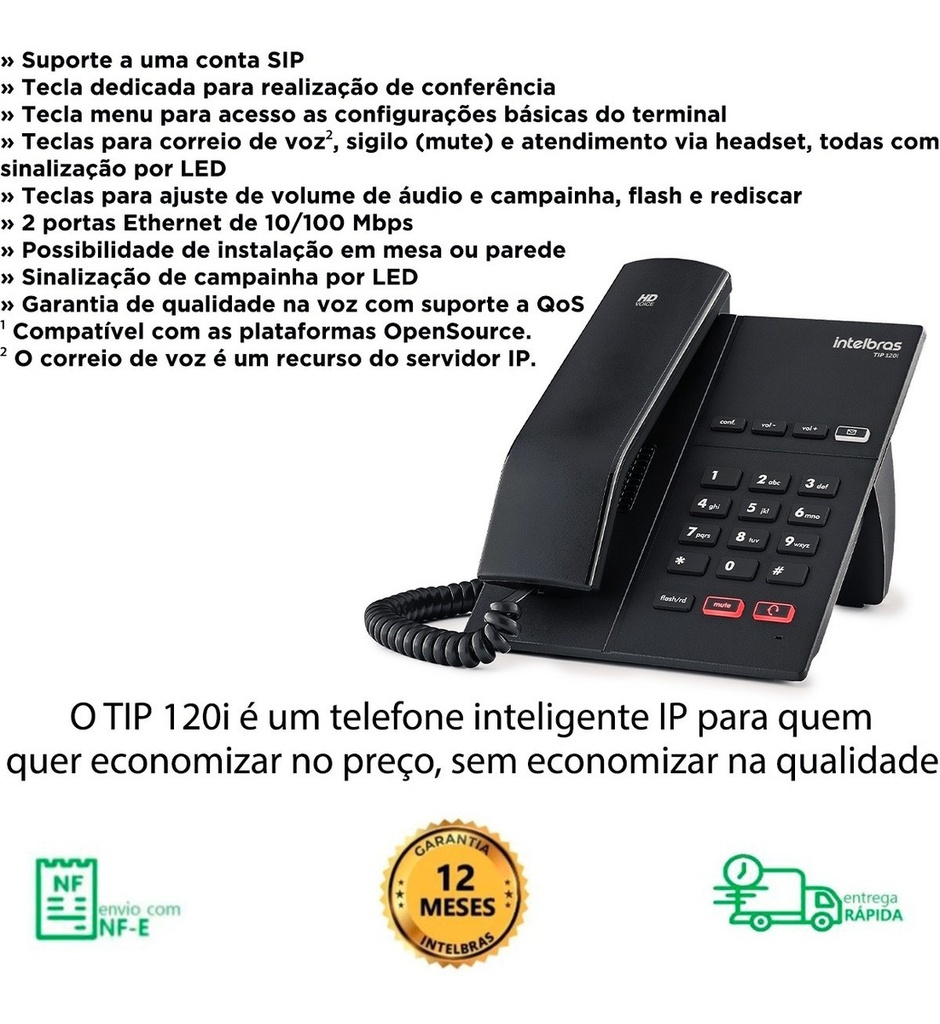 TELEFONE IP - TIP 120i